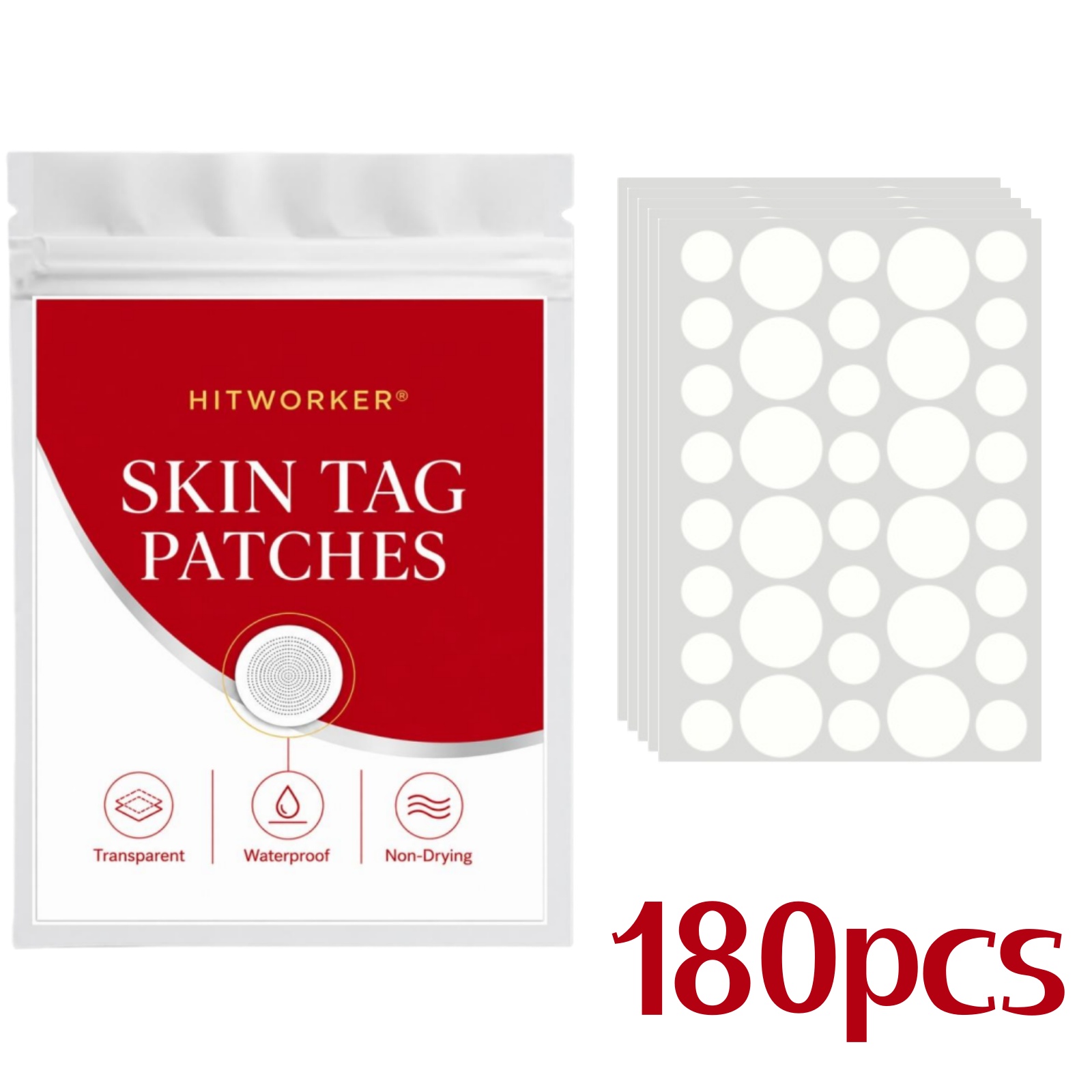 Skincare Oil Control - 180pcs Skin Tag Patches, Transparent Skin