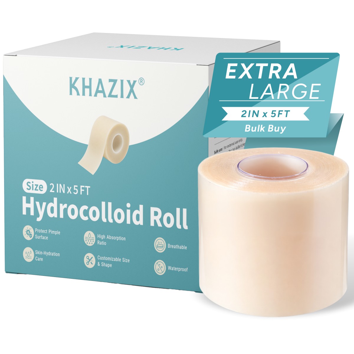 Skincare Moisturizer - KHAZIX Hydrocolloid Bandage Roll 2in x