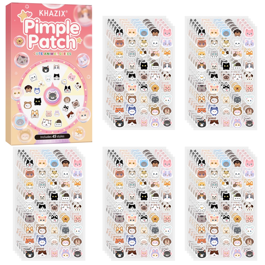 Skincare Moisturizer - 45pcs Cartoon acne patch, cute cat-shaped