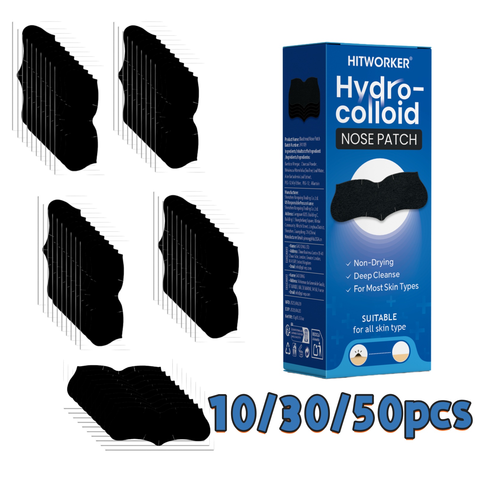 Skincare Oil Control - 10/30/50-Piece Pore Cleansing Nose Strips |