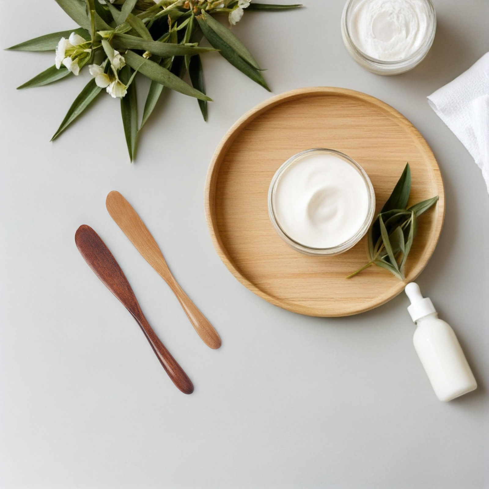 2Pcs Wooden Skincare Spatula S - огляд і ціна Skincare Natur E