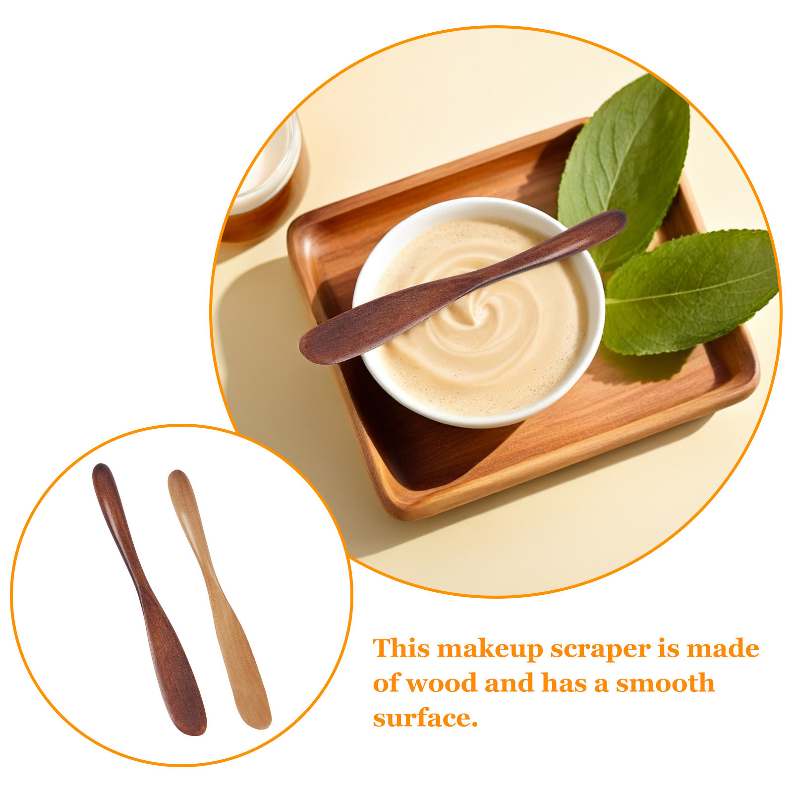 2Pcs Wooden Skincare Spatula S - огляд і ціна Skincare Natur E