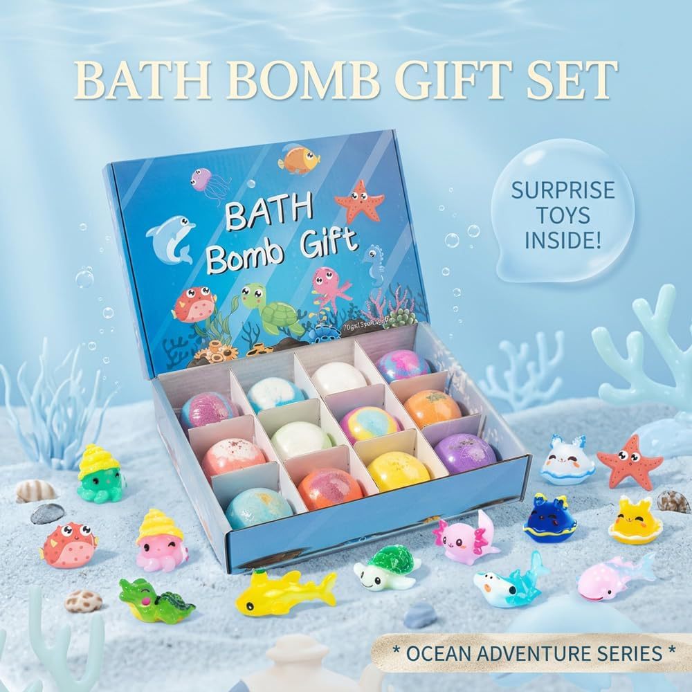 12Pcs Natural Kids Bath Bombs  - огляд і ціна Skincare Natur E