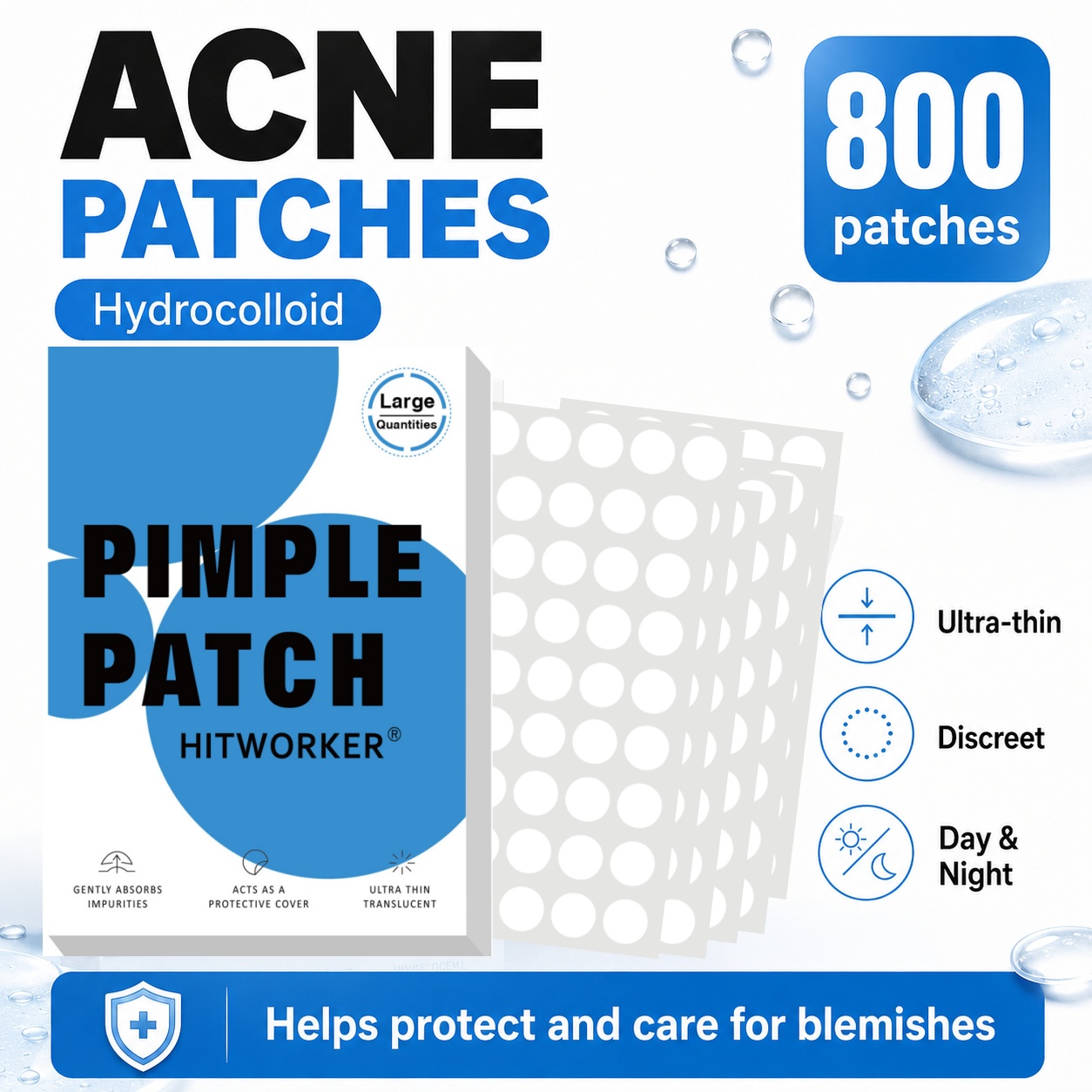 800Pcs Hydrocolloid Acne Pimpl - огляд і ціна Skincare Oil Control